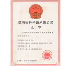 四川省科技进取奖三等奖